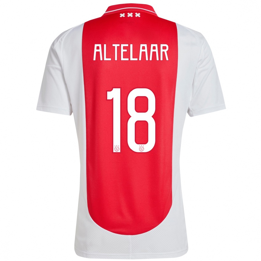 Niño Fútbol Camiseta Jamie Altelaar #18 Rojo Blanco 1ª Equipación 2024/25