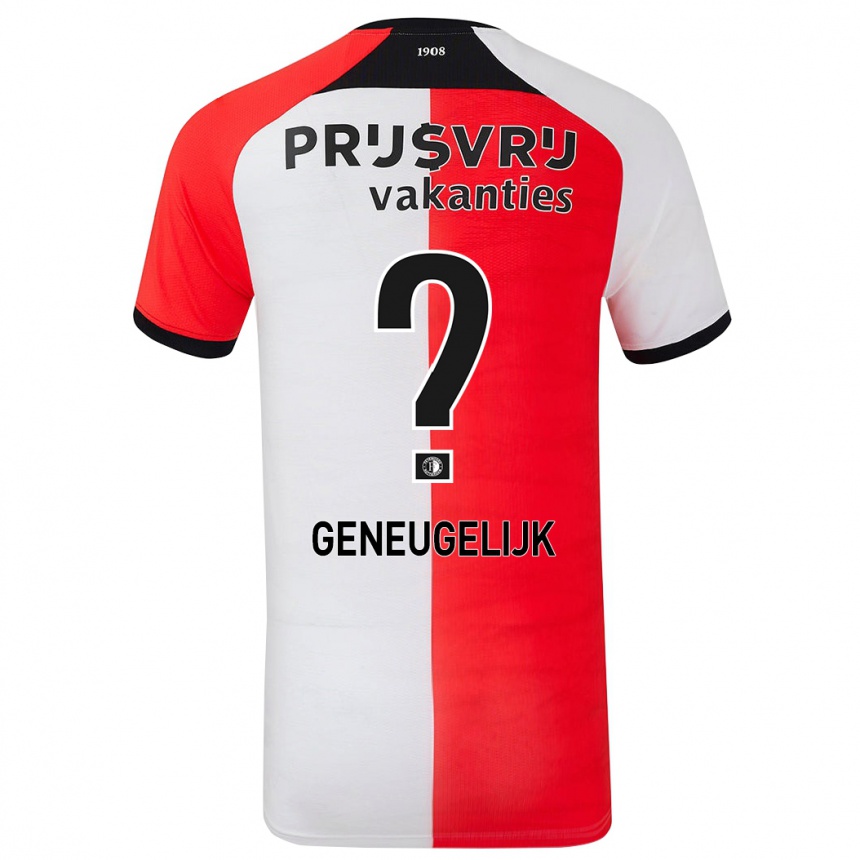 Niño Fútbol Camiseta Ivar Geneugelijk #0 Rojo Blanco 1ª Equipación 2024/25