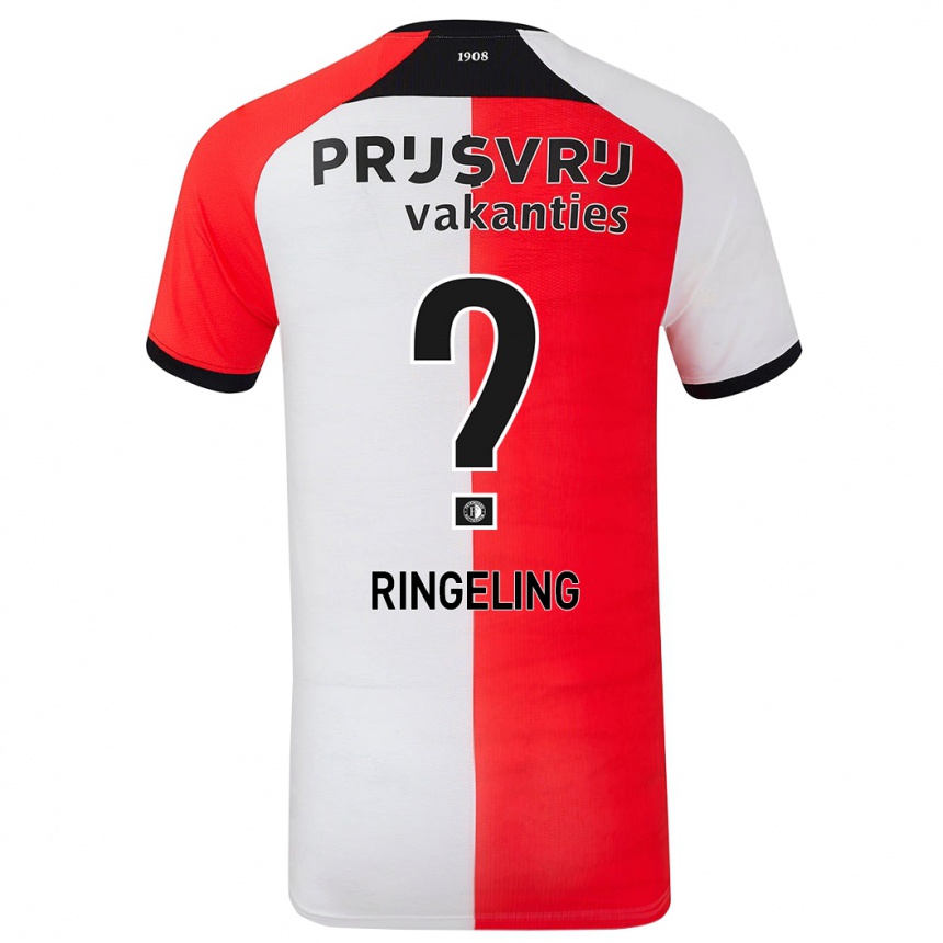 Niño Fútbol Camiseta Sam Ringeling #0 Rojo Blanco 1ª Equipación 2024/25