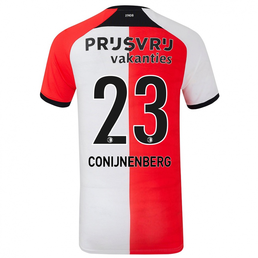 Niño Fútbol Camiseta Jada Conijnenberg #23 Rojo Blanco 1ª Equipación 2024/25