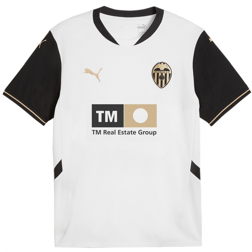 Niño Fútbol Camiseta Pepelu #18 Blanco Negro 1ª Equipación 2024/25