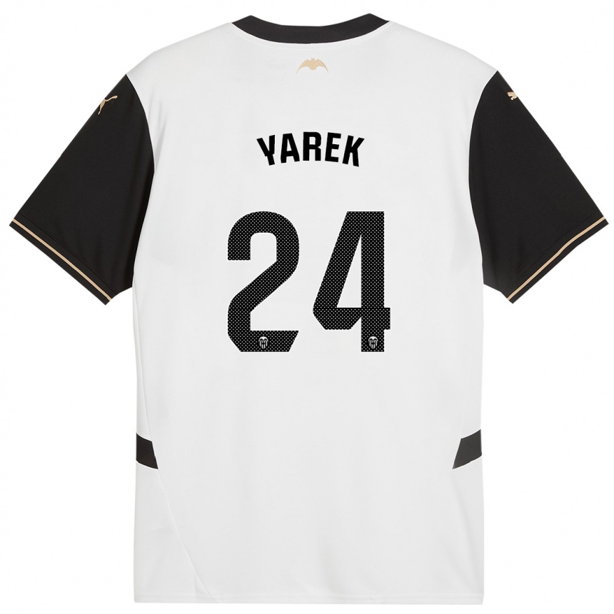 Niño Fútbol Camiseta Yarek Gasiorowski #24 Blanco Negro 1ª Equipación 2024/25