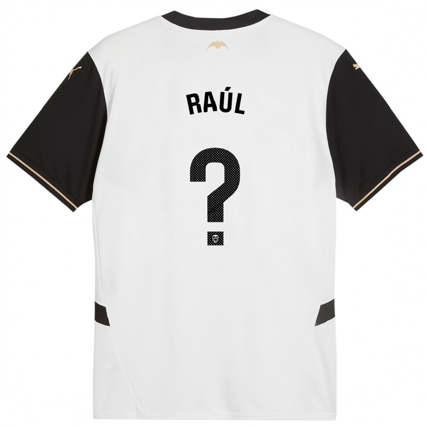 Niño Fútbol Camiseta Raúl Jiménez #0 Blanco Negro 1ª Equipación 2024/25