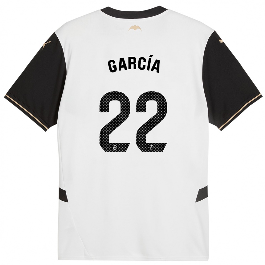 Niño Fútbol Camiseta Azael García #22 Blanco Negro 1ª Equipación 2024/25