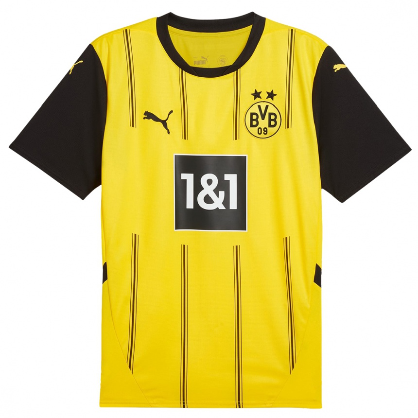 Niño Fútbol Camiseta Lion Semic #37 Amarillo Negro 1ª Equipación 2024/25