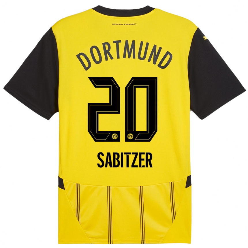 Niño Fútbol Camiseta Marcel Sabitzer #20 Amarillo Negro 1ª Equipación 2024/25