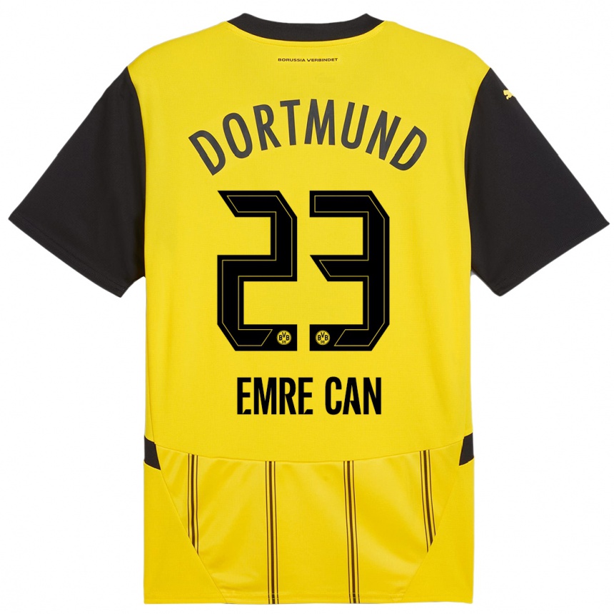 Niño Fútbol Camiseta Emre Can #23 Amarillo Negro 1ª Equipación 2024/25