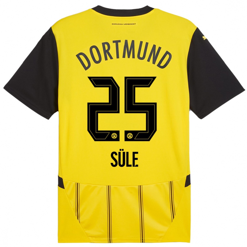 Niño Fútbol Camiseta Niklas Sule #25 Amarillo Negro 1ª Equipación 2024/25