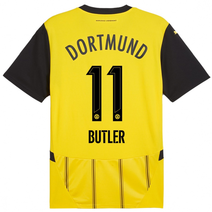 Niño Fútbol Camiseta Justin Butler #11 Amarillo Negro 1ª Equipación 2024/25