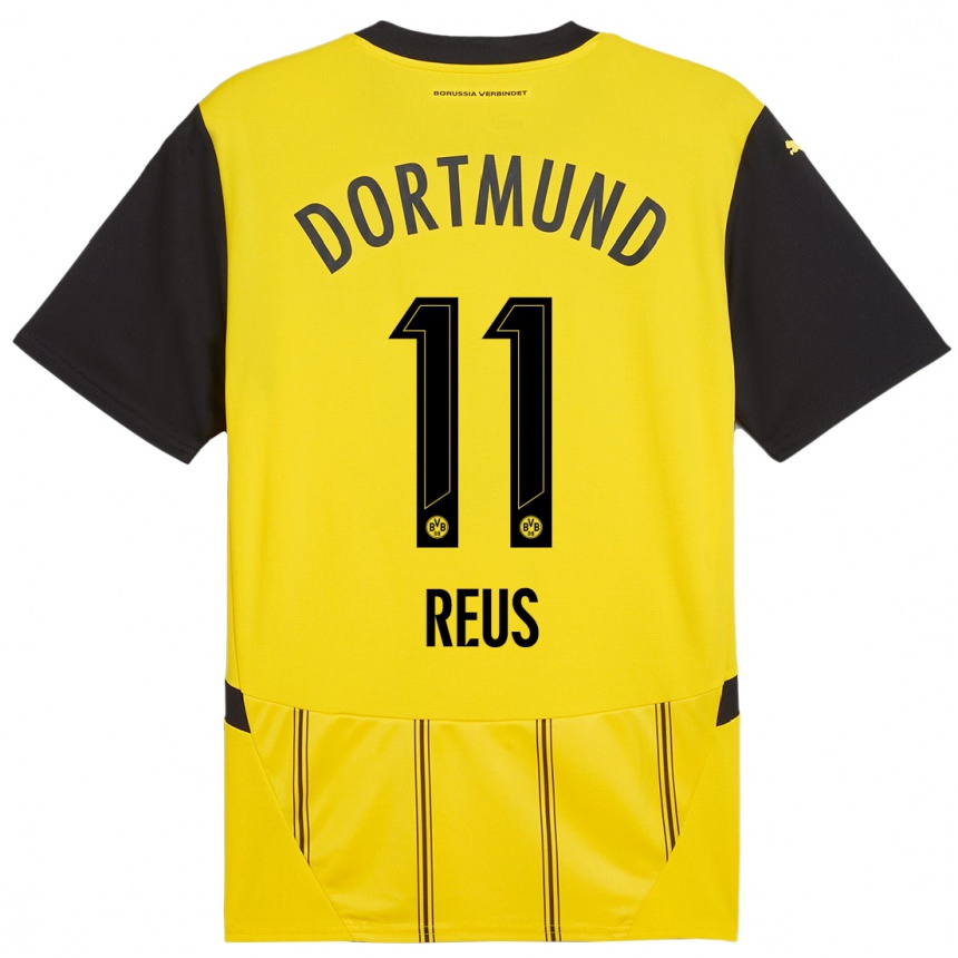 Niño Fútbol Camiseta Marco Reus #11 Amarillo Negro 1ª Equipación 2024/25