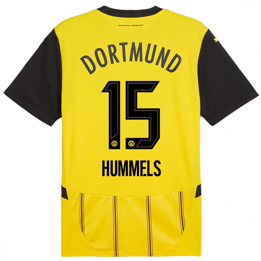 Niño Fútbol Camiseta Mats Hummels #15 Amarillo Negro 1ª Equipación 2024/25