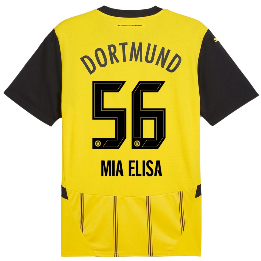 Niño Fútbol Camiseta Bomnuter Mia Elisa #56 Amarillo Negro 1ª Equipación 2024/25