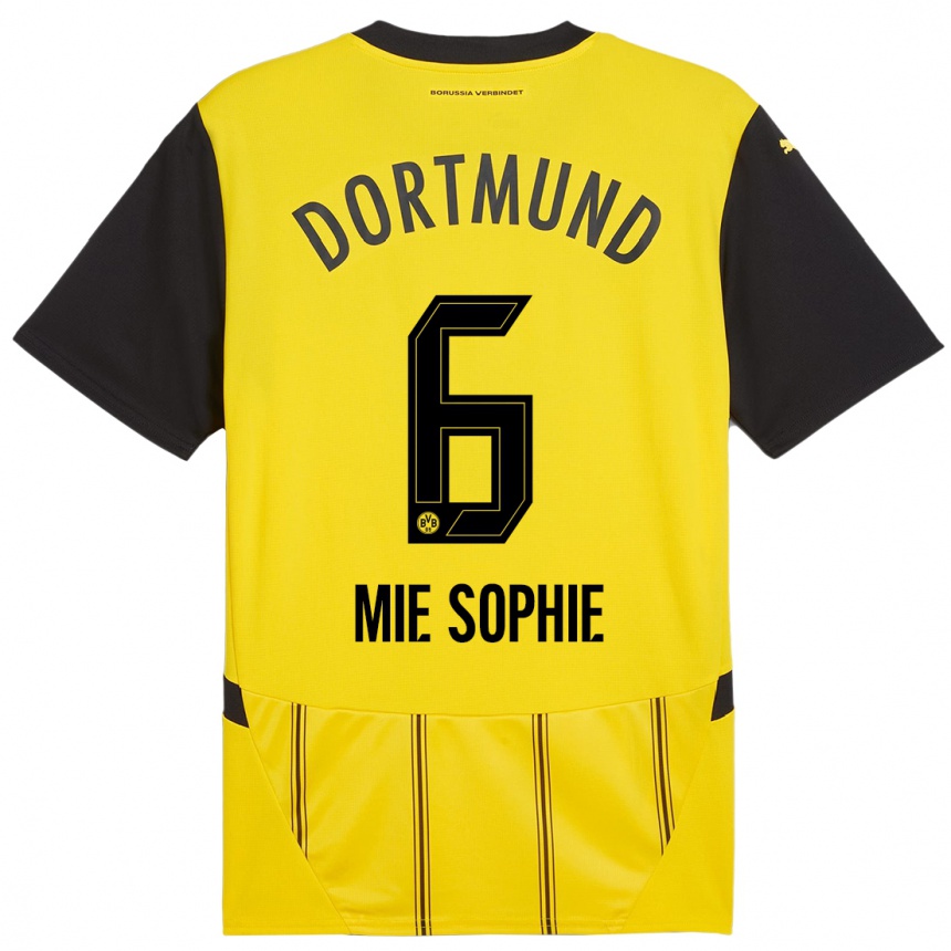 Niño Fútbol Camiseta Sando Mie Sophie #6 Amarillo Negro 1ª Equipación 2024/25