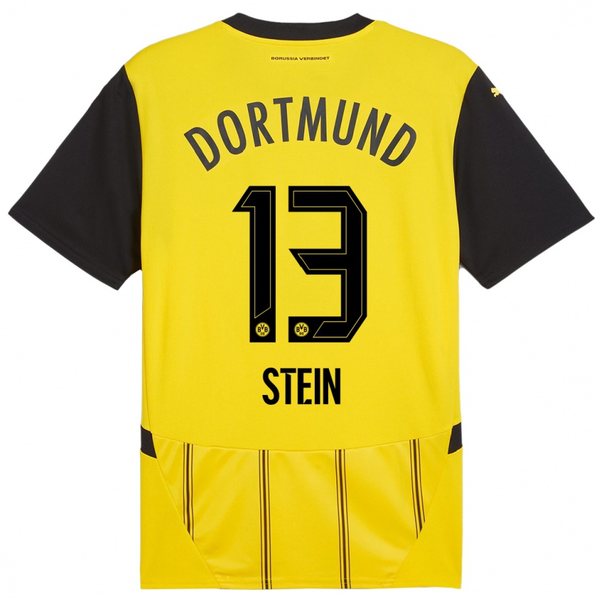 Niño Fútbol Camiseta Daniel Stein #13 Amarillo Negro 1ª Equipación 2024/25