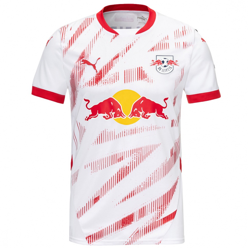 Niño Fútbol Camiseta Antonio Nusa #7 Blanco Rojo 1ª Equipación 2024/25