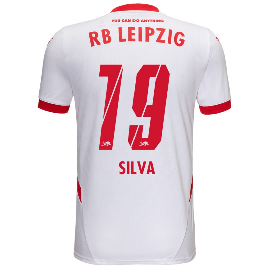 Niño Fútbol Camiseta André Silva #19 Blanco Rojo 1ª Equipación 2024/25