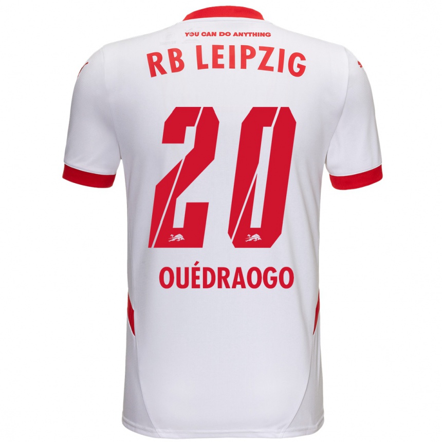 Niño Fútbol Camiseta Assan Ouédraogo #20 Blanco Rojo 1ª Equipación 2024/25