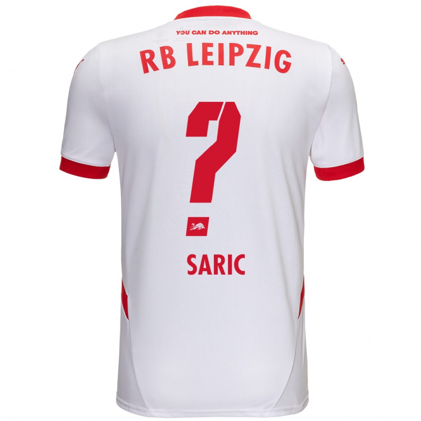 Niño Fútbol Camiseta Lucio Saric #0 Blanco Rojo 1ª Equipación 2024/25