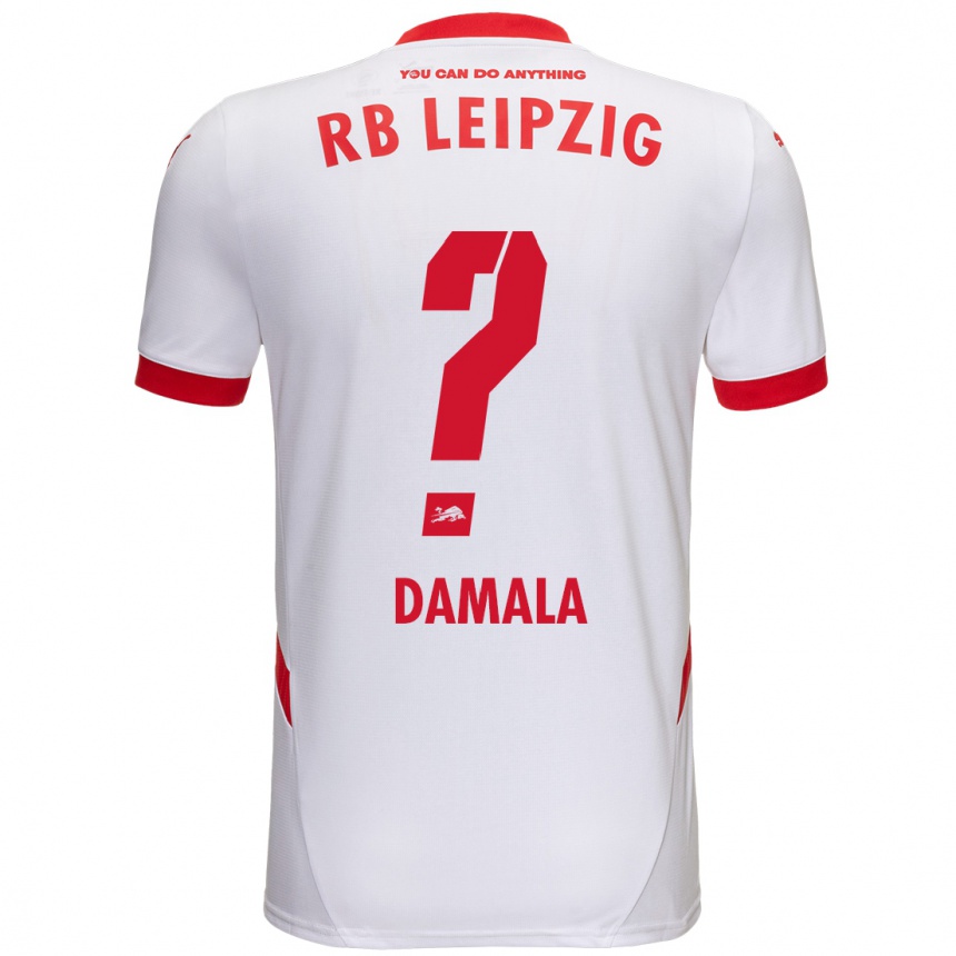 Niño Fútbol Camiseta Bilal Damala #0 Blanco Rojo 1ª Equipación 2024/25