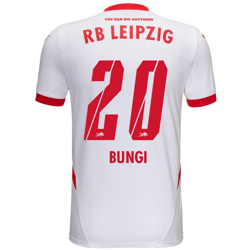 Niño Fútbol Camiseta Joyeux Masanka Bungi #20 Blanco Rojo 1ª Equipación 2024/25