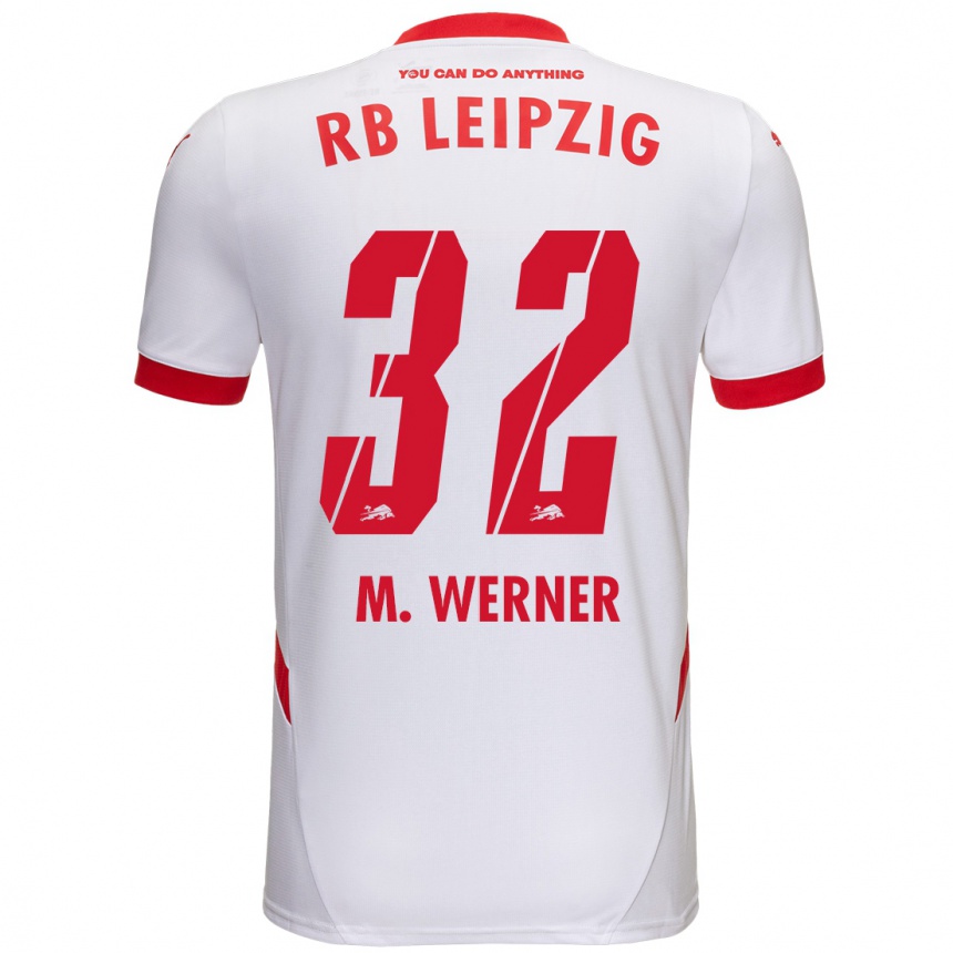 Niño Fútbol Camiseta Mia Werner #32 Blanco Rojo 1ª Equipación 2024/25