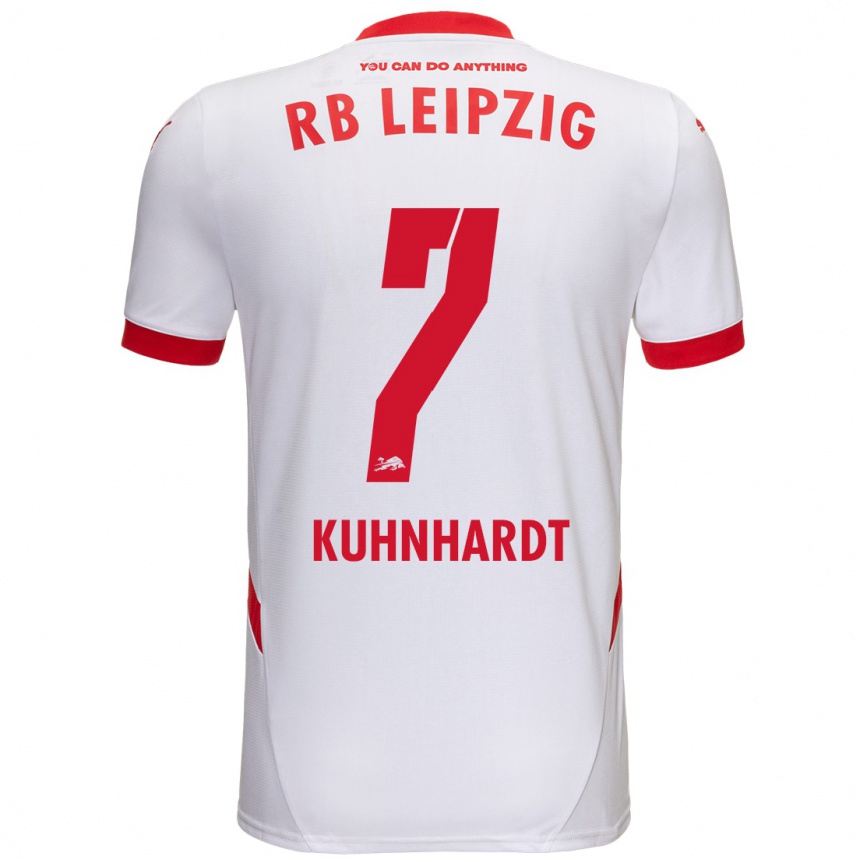 Niño Fútbol Camiseta Paul Kühnhardt #7 Blanco Rojo 1ª Equipación 2024/25