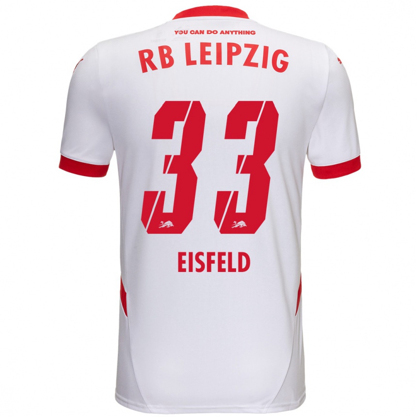 Niño Fútbol Camiseta Tom Eisfeld #33 Blanco Rojo 1ª Equipación 2024/25