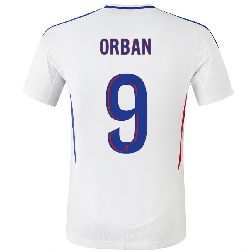 Niño Fútbol Camiseta Gift Orban #9 Blanco Azul 1ª Equipación 2024/25