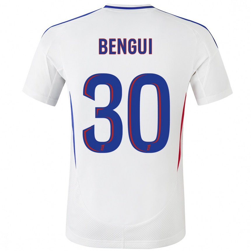 Niño Fútbol Camiseta Justin Bengui Joao #30 Blanco Azul 1ª Equipación 2024/25