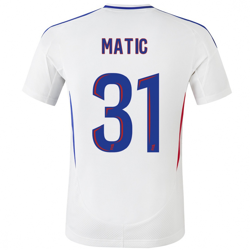 Niño Fútbol Camiseta Nemanja Matic #31 Blanco Azul 1ª Equipación 2024/25