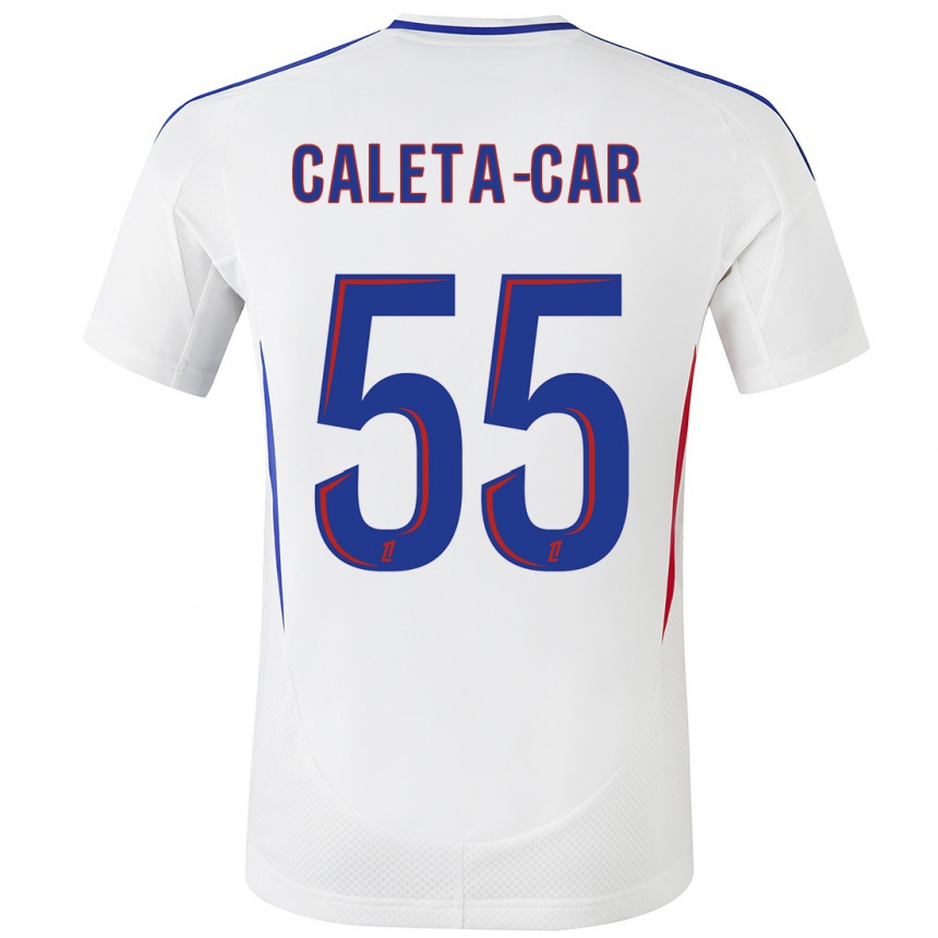 Niño Fútbol Camiseta Duje Caleta-Car #55 Blanco Azul 1ª Equipación 2024/25