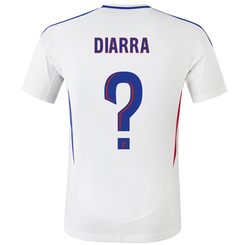 Niño Fútbol Camiseta Lassine Diarra #0 Blanco Azul 1ª Equipación 2024/25