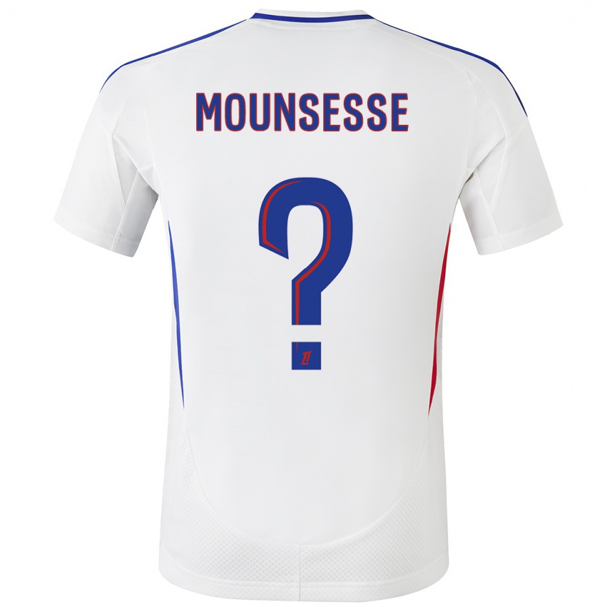 Niño Fútbol Camiseta Jeremy Mounsesse #0 Blanco Azul 1ª Equipación 2024/25