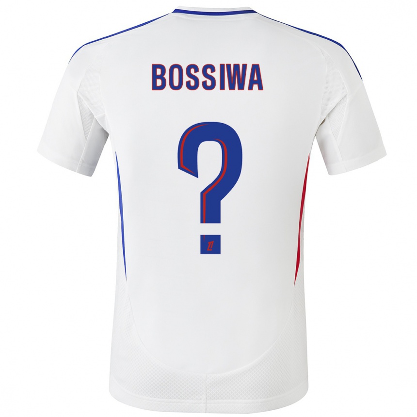 Niño Fútbol Camiseta Samuel Bossiwa #0 Blanco Azul 1ª Equipación 2024/25