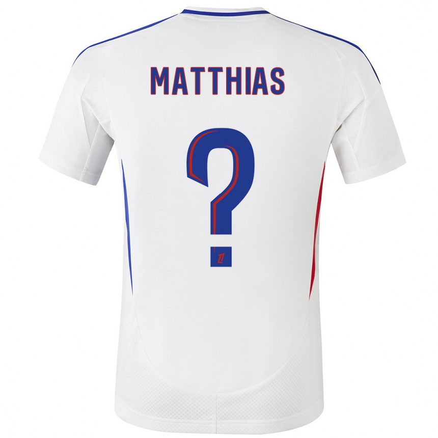 Niño Fútbol Camiseta Matthias Da Silva #0 Blanco Azul 1ª Equipación 2024/25