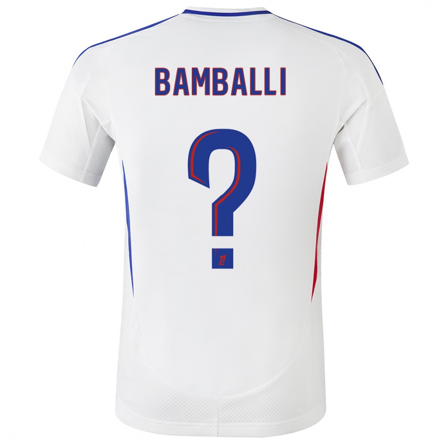 Niño Fútbol Camiseta Léo Bamballi #0 Blanco Azul 1ª Equipación 2024/25