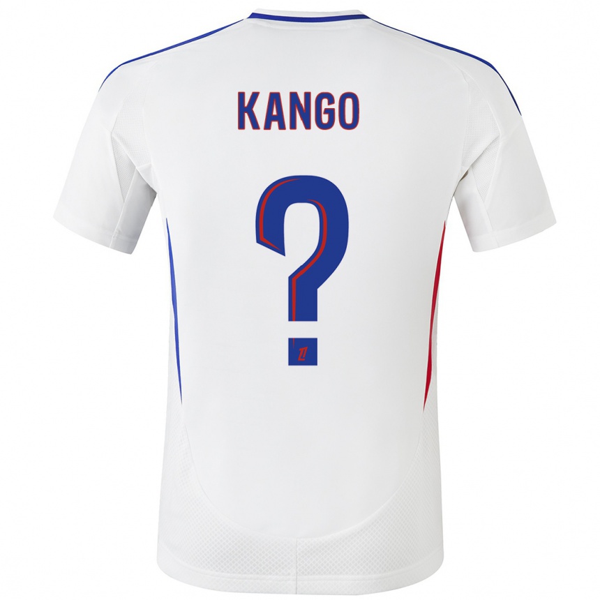 Niño Fútbol Camiseta Steeve Kango #0 Blanco Azul 1ª Equipación 2024/25