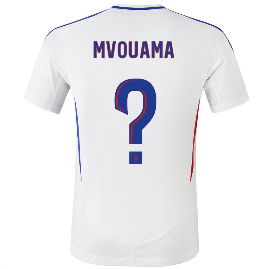 Niño Fútbol Camiseta Olivier Mvouama #0 Blanco Azul 1ª Equipación 2024/25