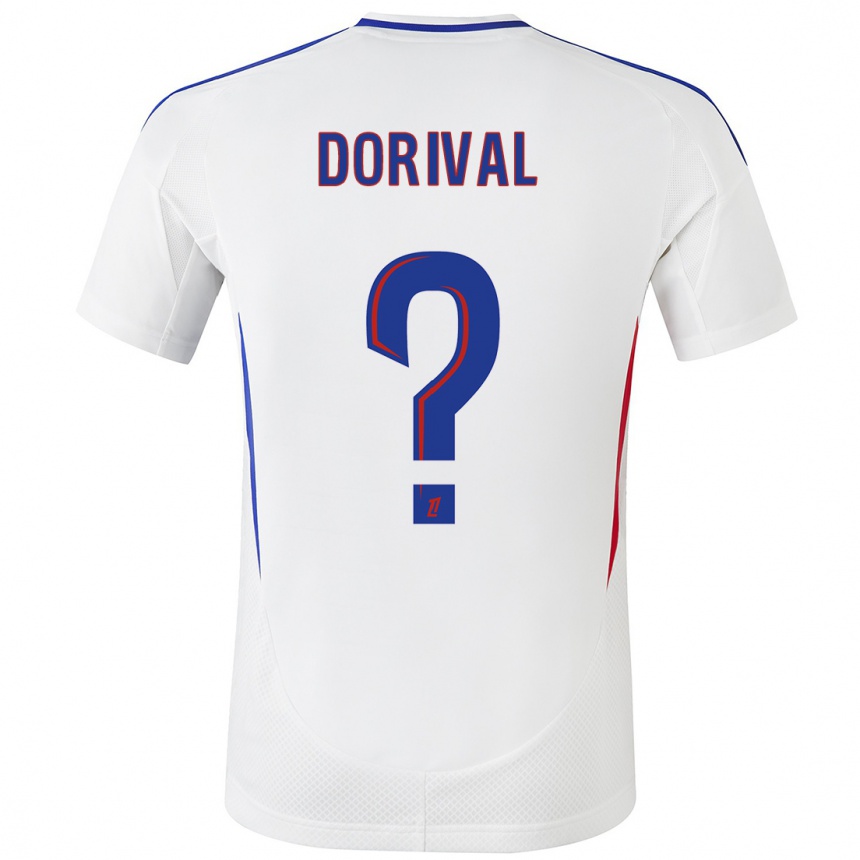 Niño Fútbol Camiseta Pierre Dorival #0 Blanco Azul 1ª Equipación 2024/25