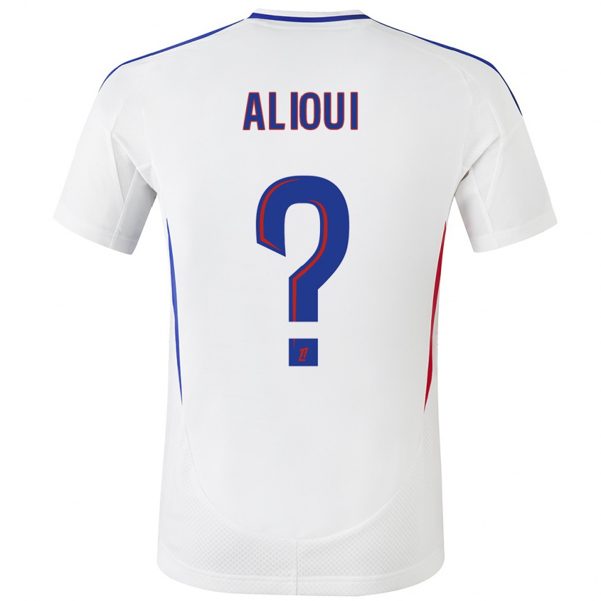 Niño Fútbol Camiseta Adam Alioui #0 Blanco Azul 1ª Equipación 2024/25