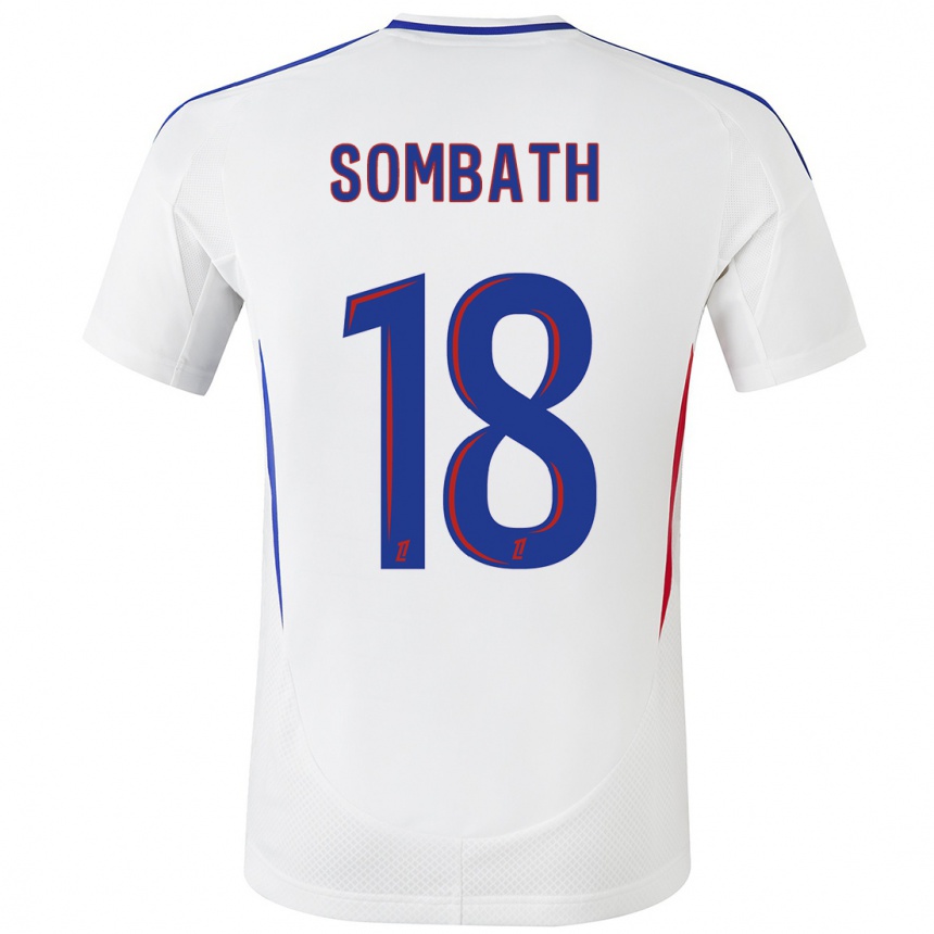 Niño Fútbol Camiseta Alice Sombath #18 Blanco Azul 1ª Equipación 2024/25