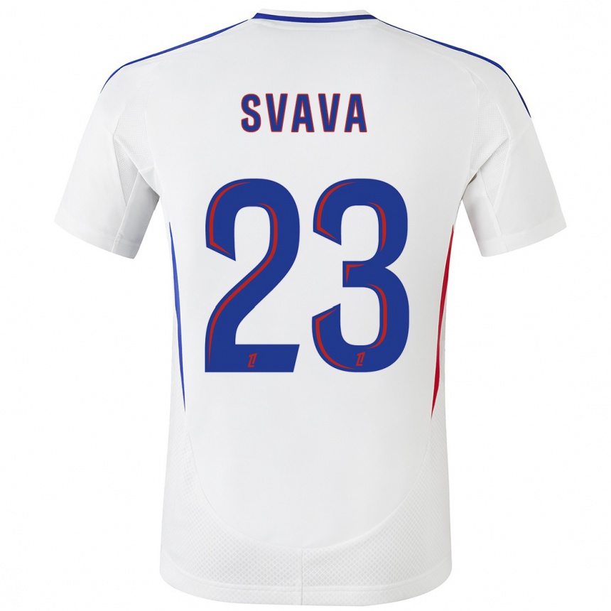 Niño Fútbol Camiseta Sofie Svava #23 Blanco Azul 1ª Equipación 2024/25