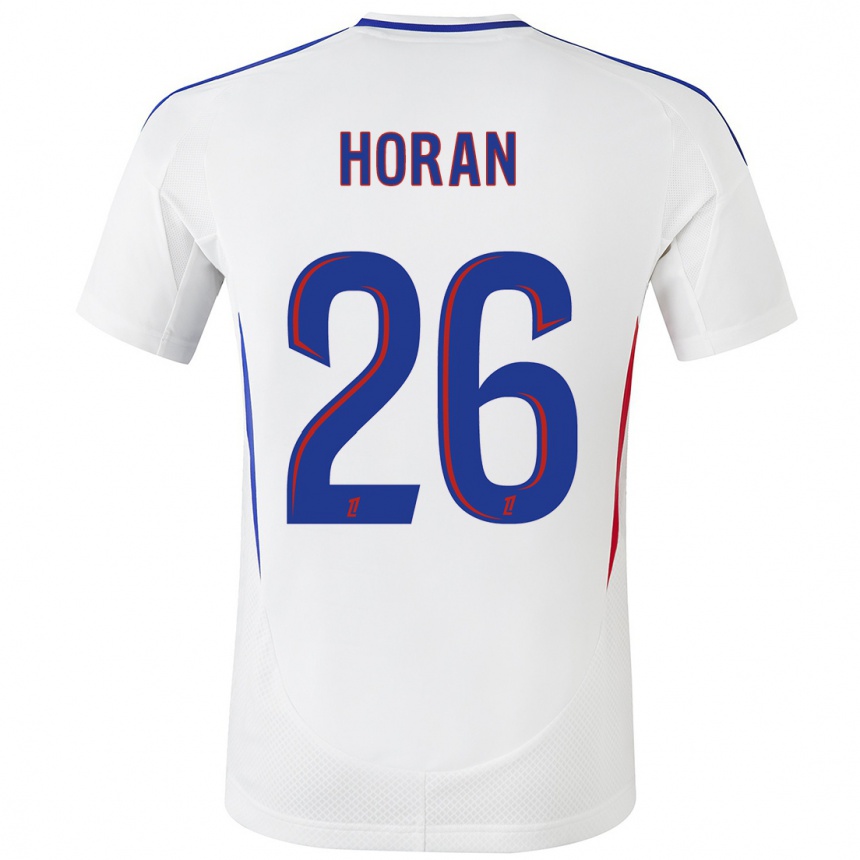 Niño Fútbol Camiseta Lindsey Horan #26 Blanco Azul 1ª Equipación 2024/25