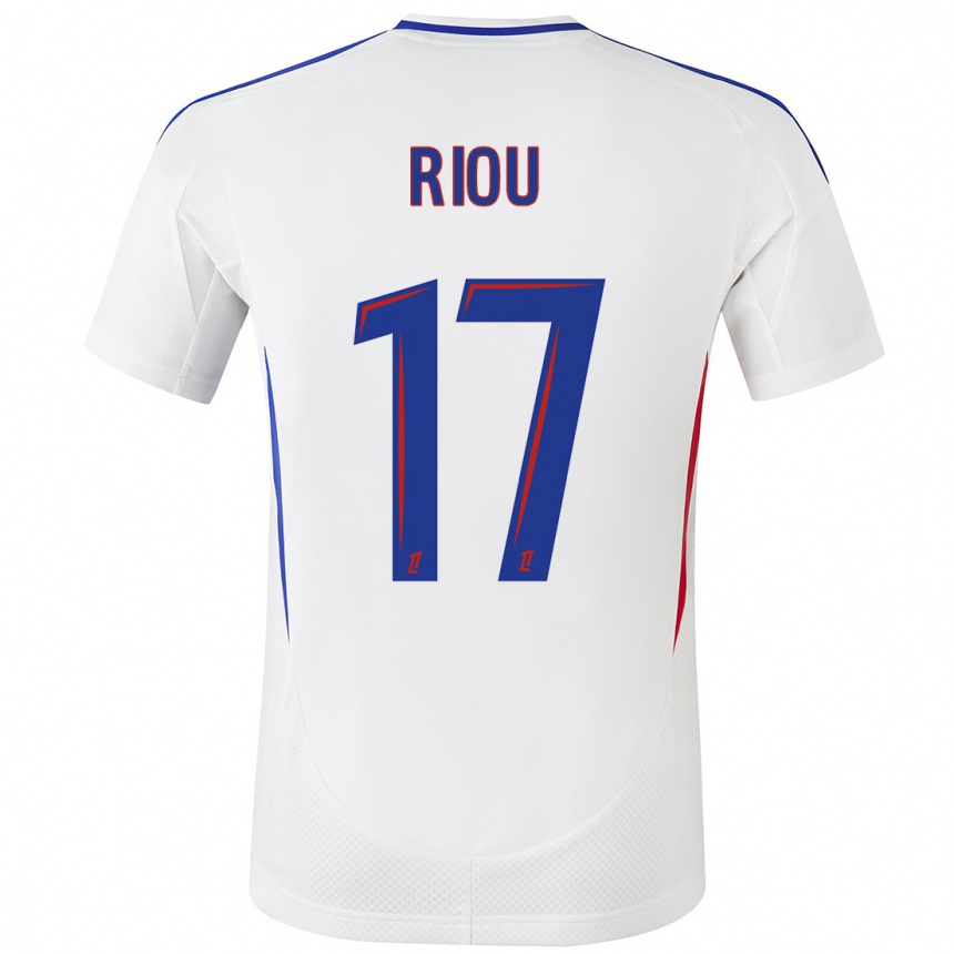 Niño Fútbol Camiseta Remy Riou #17 Blanco Azul 1ª Equipación 2024/25