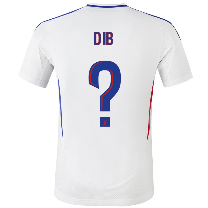 Niño Fútbol Camiseta Djibrail Dib #0 Blanco Azul 1ª Equipación 2024/25