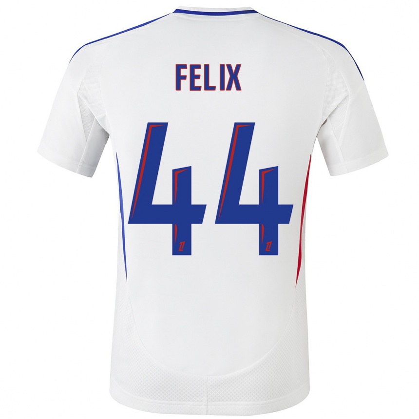 Niño Fútbol Camiseta Marley Felix #44 Blanco Azul 1ª Equipación 2024/25