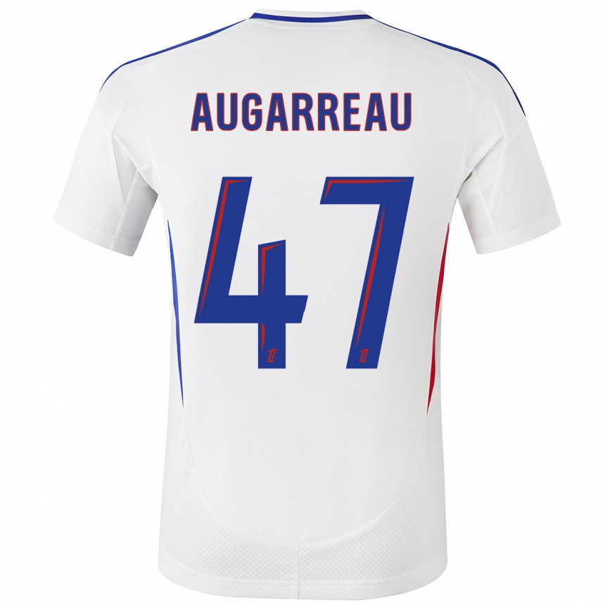 Niño Fútbol Camiseta Sofiane Augarreau #47 Blanco Azul 1ª Equipación 2024/25