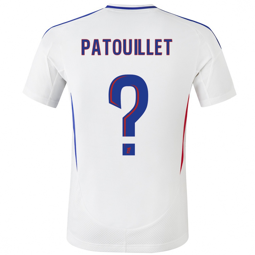 Niño Fútbol Camiseta Mathieu Patouillet #0 Blanco Azul 1ª Equipación 2024/25