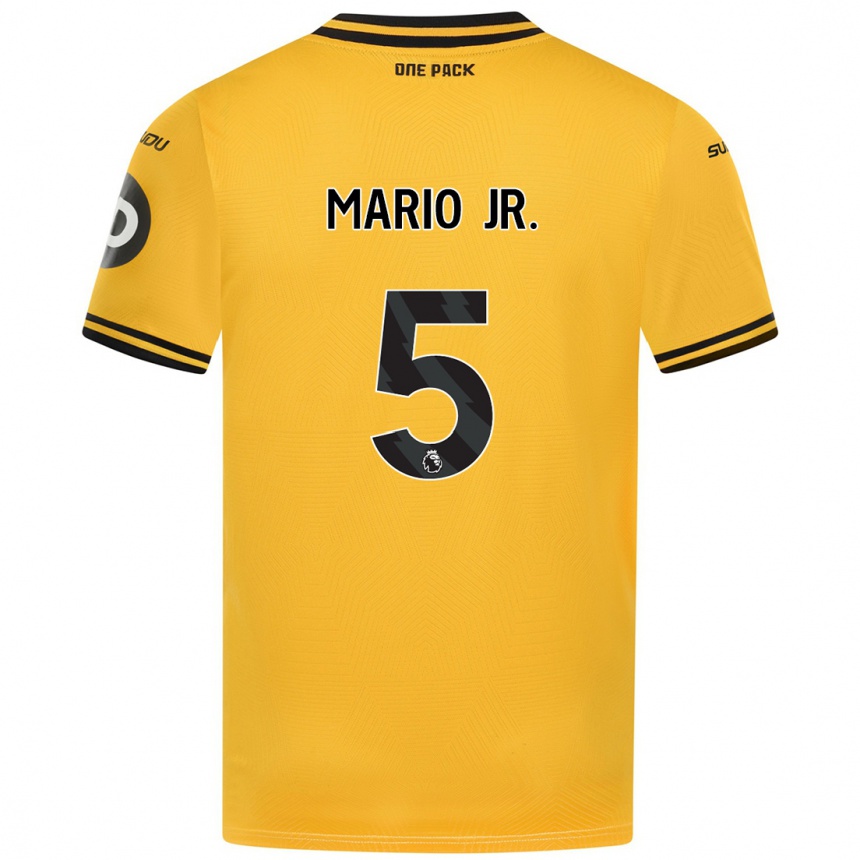 Niño Fútbol Camiseta Mario Lemina #5 Amarillo 1ª Equipación 2024/25