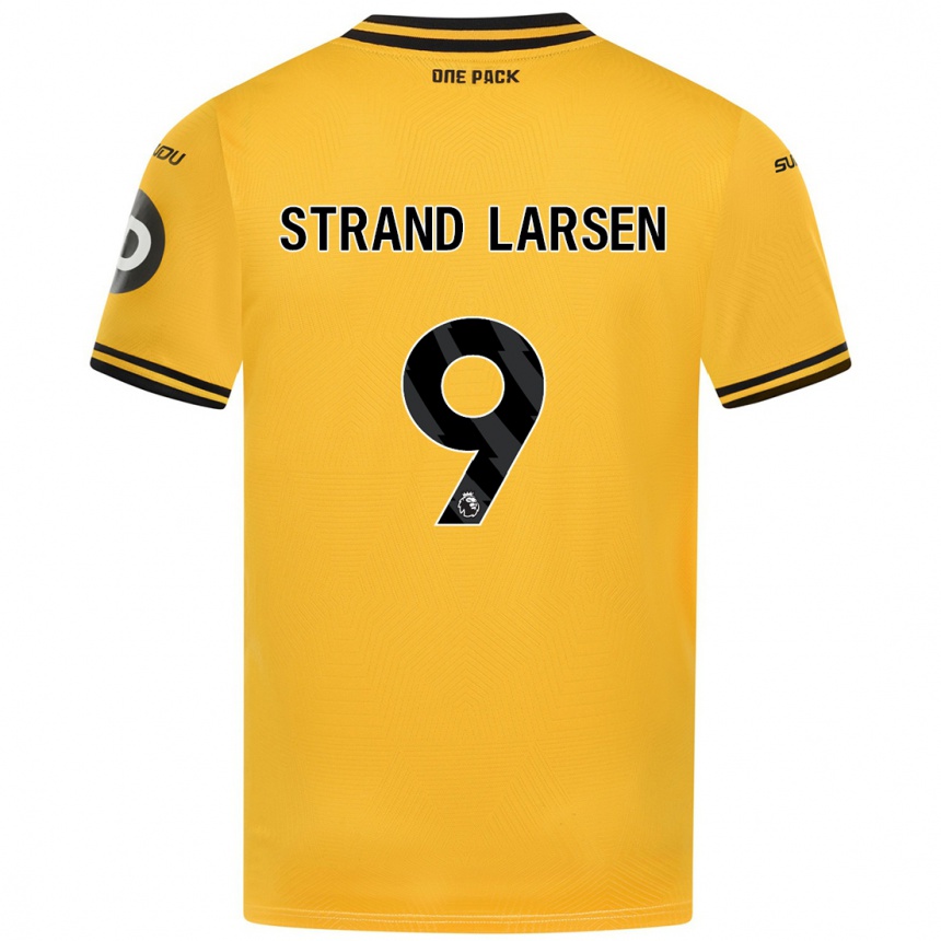 Niño Fútbol Camiseta Jørgen Strand Larsen #9 Amarillo 1ª Equipación 2024/25